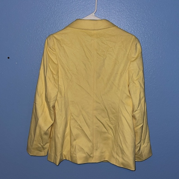 Vintage Escada Double Breasted Yellow Blazer Rabbit New Wool Angora  36. P - Picture 5 of 7